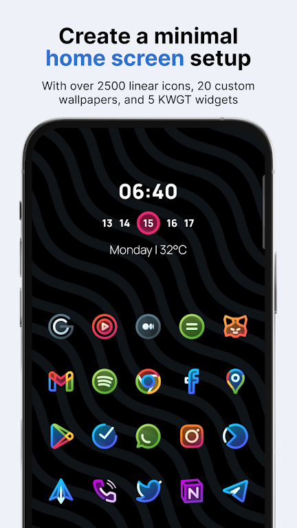 AlineT: Bold Linear Icon Pack Mod Screenshot 1