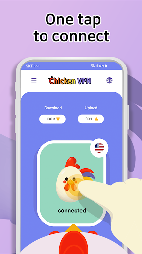 Chicken VPN - Fast unlimited proxy & WiFi security Screenshot 1