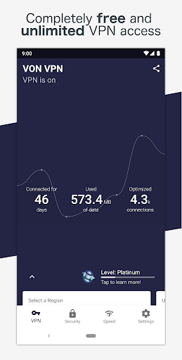 Von VPN for an anonymous, secure and fast internet Screenshot 1