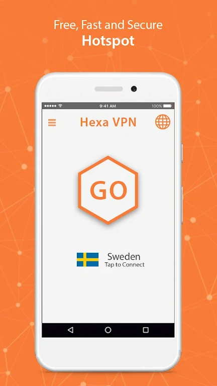 Hexa VPN - Free, Fast, Unlimited & Secure Hotspot Screenshot 1