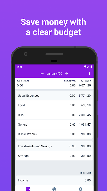 Actual: Budget and Personal Finance App Screenshot 1