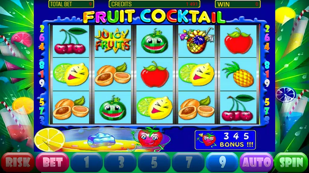 Fruit Cocktail Deluxe Slot Screenshot 1