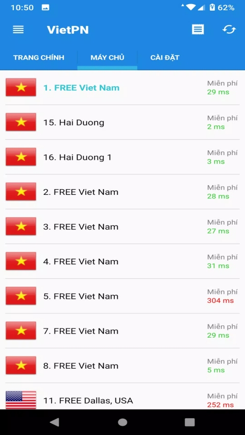 Free VPN - No Ads & Unlimited VPN VietPN Screenshot 2