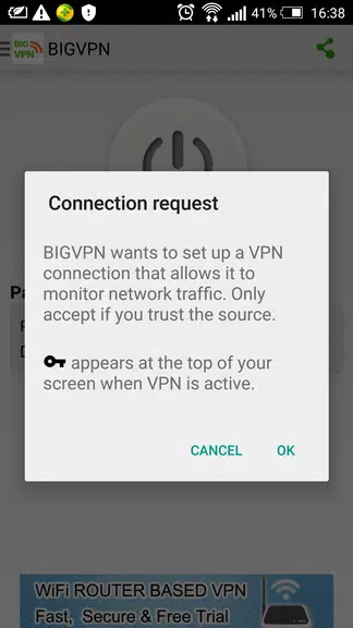 BIGVPN Free VPN Client Screenshot 1