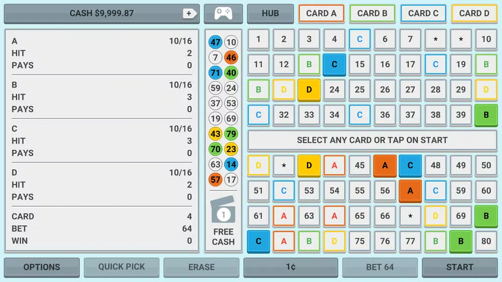 Colorful Keno: Casino Game Screenshot 1