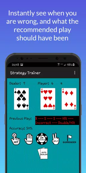 Blackjack Strategy Trainer Screenshot 4