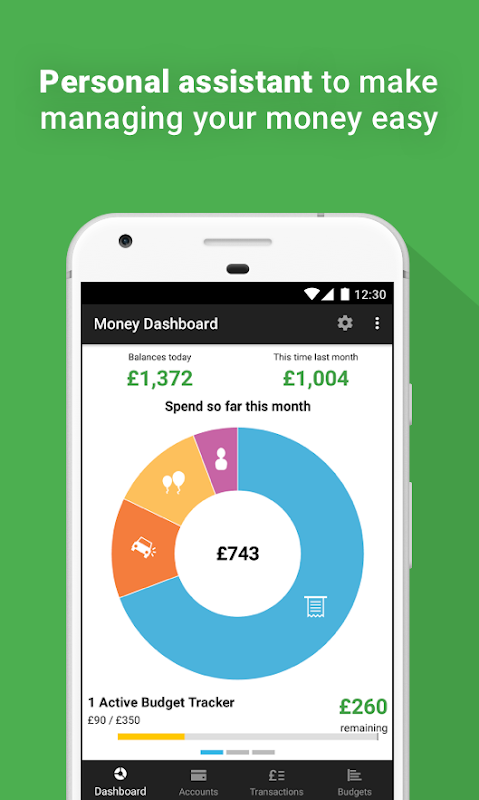 Money Dashboard Budget Planner Screenshot 2