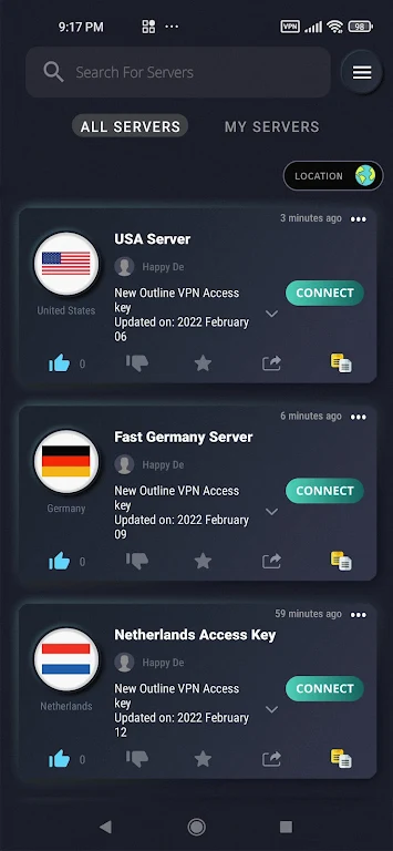 VPN Access Keys for Outline Screenshot 1