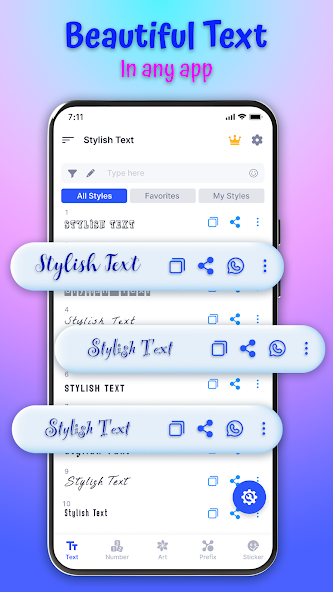 Stylish Text: Cute Fonts Style Mod Screenshot 1