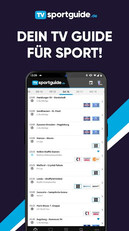 TVsportguide.de - Sport im TV! Screenshot 1