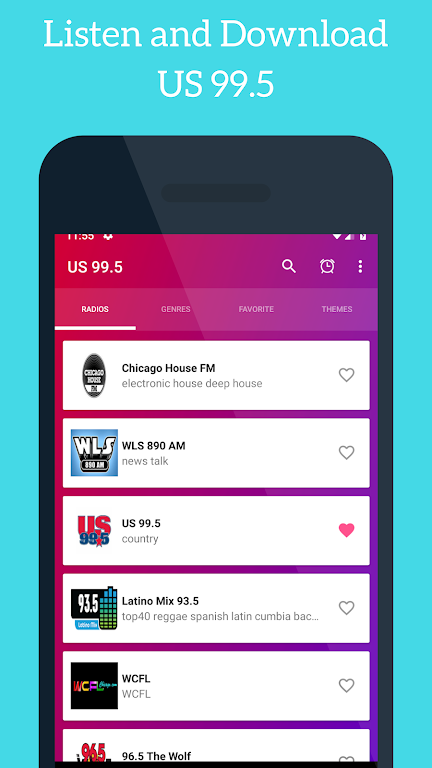 US 99.5 FM Radio Station Chicago Illinois Screenshot 1