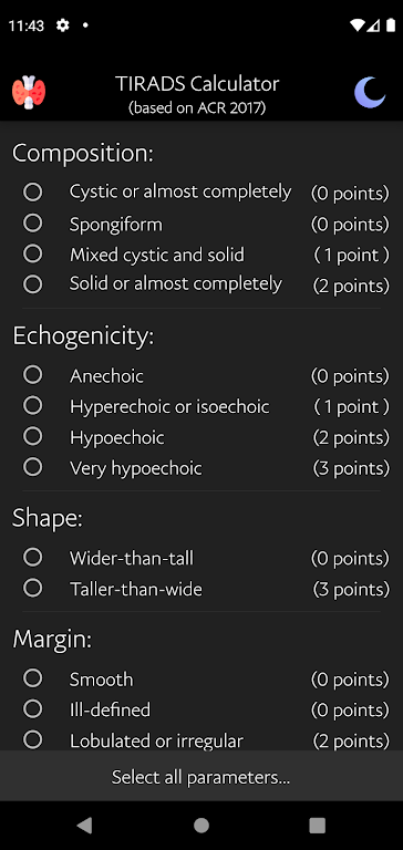 TIRADS Calculator Screenshot 3