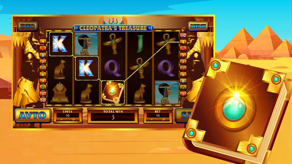 Cleopatras Treasures Slot Screenshot 1