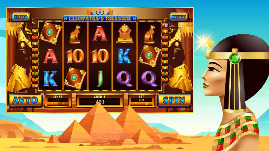 Cleopatras Treasures Slot Screenshot 2