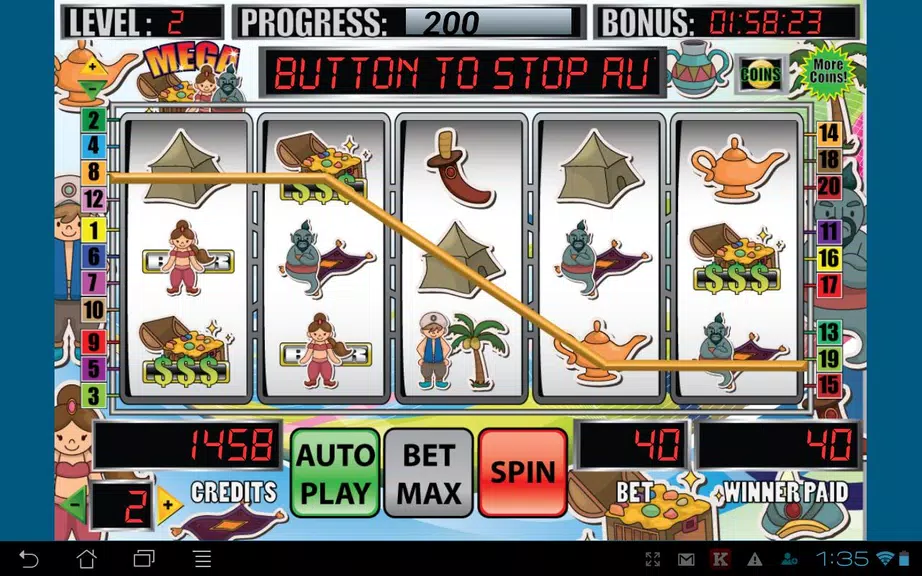 Mega Genie Slot Machine Screenshot 1