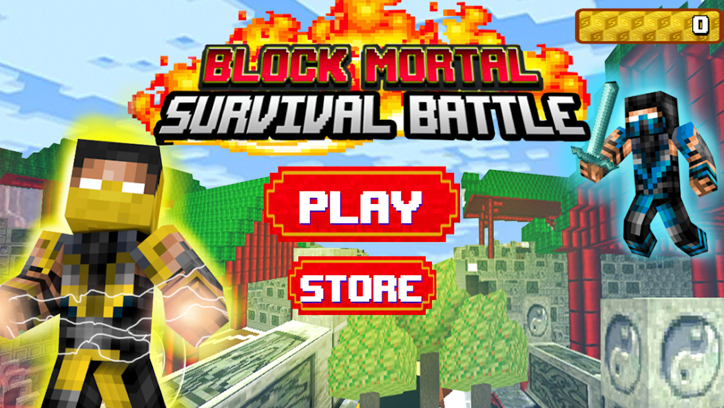 Block Mortal Survival Battle Mod Screenshot 1