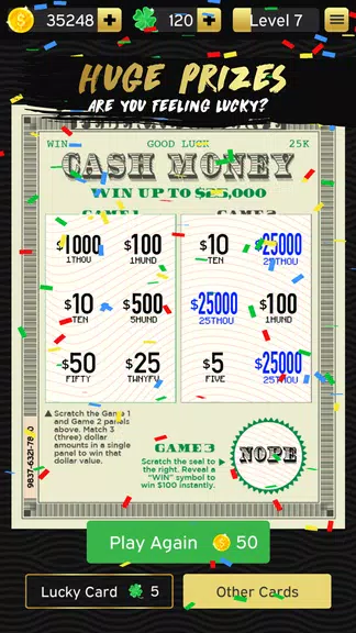 VIP Scratch Cards Screenshot 2