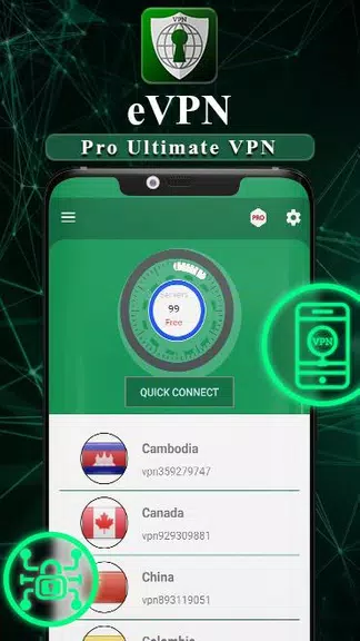 eVPN - Pro Ultimate VPN Screenshot 1