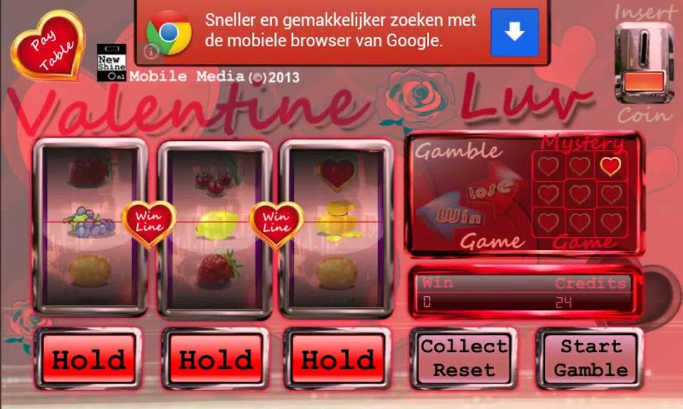 Valentine slot machine free Screenshot 1