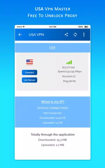 USA VPN MASTER - Free To Unblock Proxy Screenshot 2