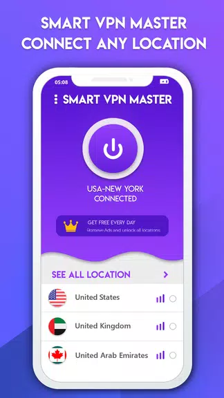 Super vpn 2020 : Free vpn proxy master Screenshot 1