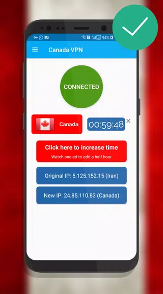 Canada VPN  - Unlimited , Free Screenshot 1