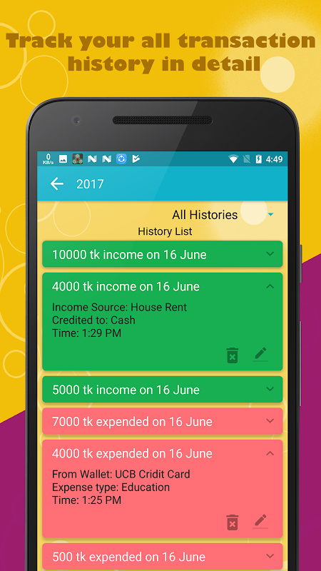 টাকা - আয় ব্যয় হিসাব, Taka Income Expense Manager Screenshot 4