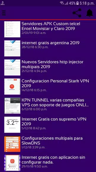 Internet gratis VPN Android 2019 Screenshot 1