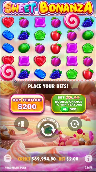 Sweet Bonanza Slot Casino Game Screenshot 2