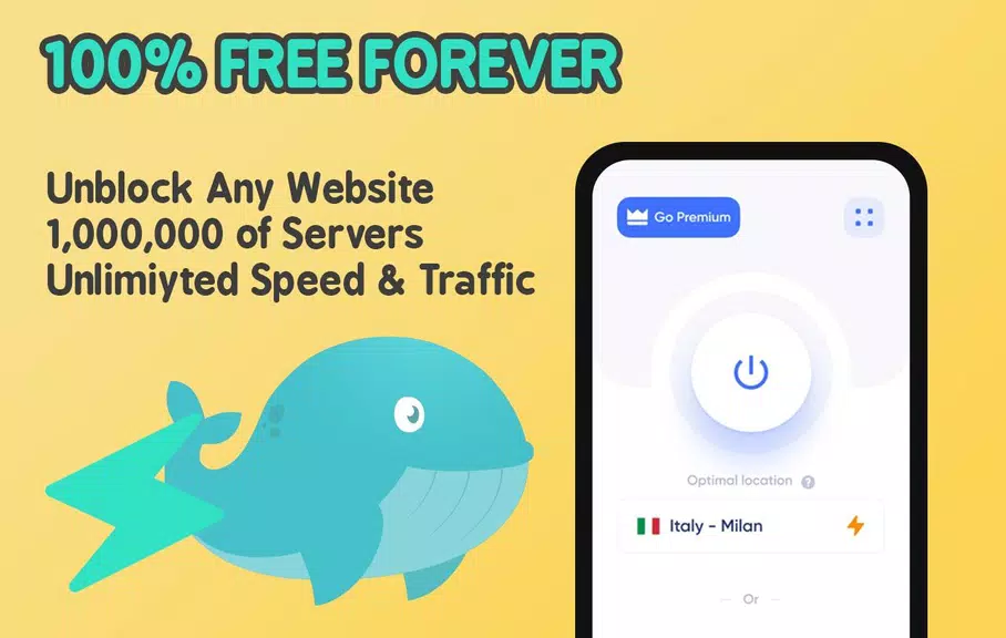 Free VPN Whale Unlimited Secur Screenshot 1