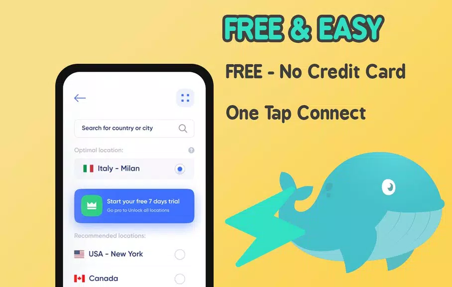 Free VPN Whale Unlimited Secur Screenshot 2