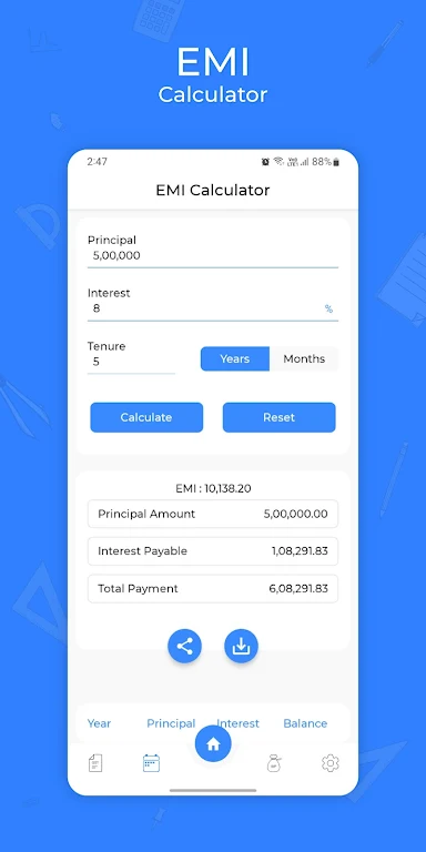 EMI Calculator - GST, SIP, Age Screenshot 2