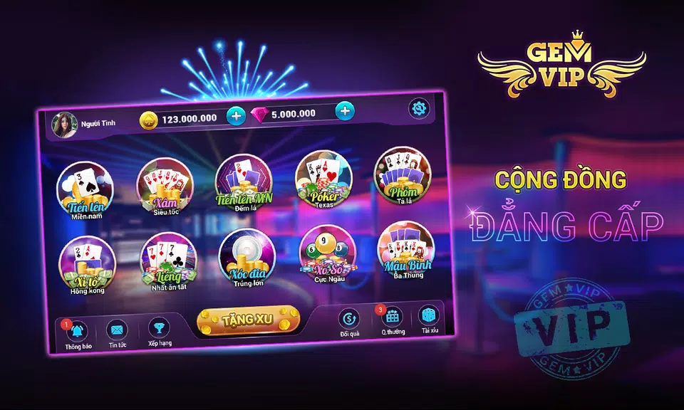 Gem VIP - Game Bai Doi Thuong Screenshot 1