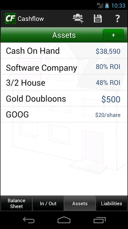 Cashflow Balance Sheet Screenshot 3