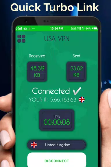 USA VPN - Unlimited Free Proxy and Turbo USA VPN Screenshot 2