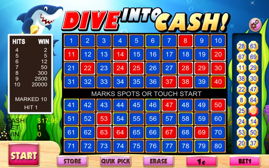 Keno Shark Casino - FREE Game Screenshot 1