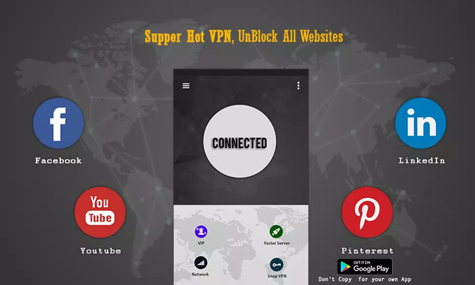 Superspeed vpn hotspot proxy master unlimited Screenshot 3