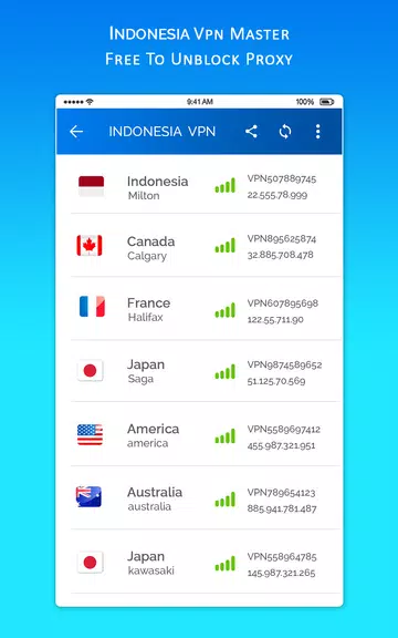 Indonesia VPN MASTER - Free To Unblock Proxy Screenshot 4