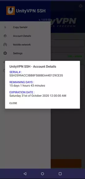 UnityVPN SSH Screenshot 3