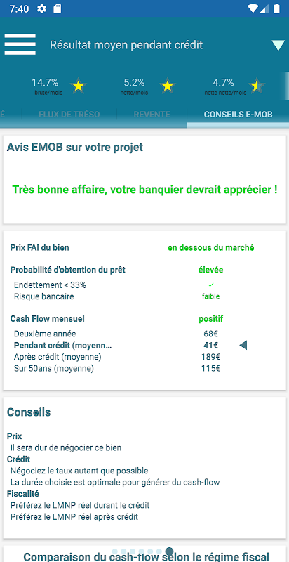 Rentabilité, Investissement, Locatif e-MOB Screenshot 2