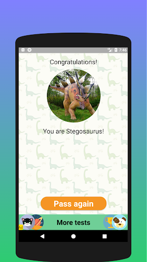 What dinosaur are you? Test Screenshot 2