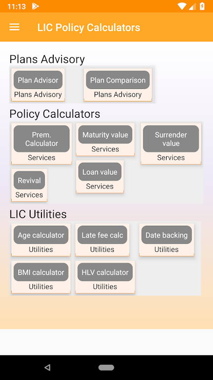 Policy Calculators: All in one Screenshot 1