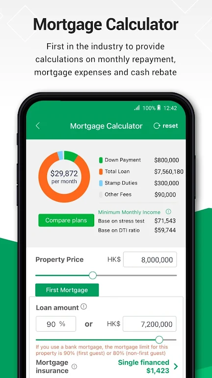 HK Property Mortgage Calc Screenshot 2