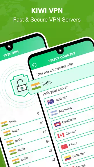 Unlimited Kiwi VPN Free - Secure Proxy & Unblock Screenshot 1