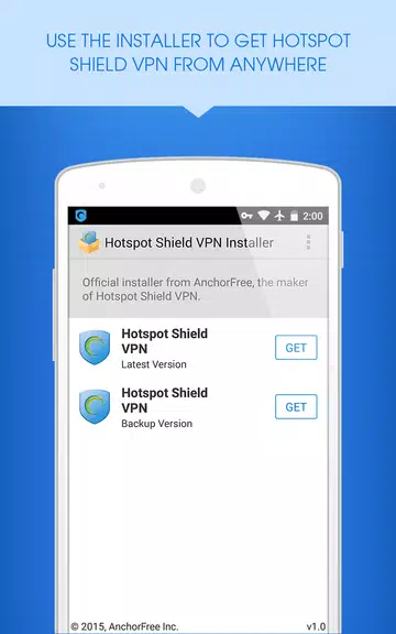 Hotspot Shield VPN Installer Screenshot 1