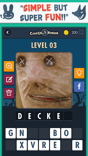 Close Up Horror: Pic Word Quiz Screenshot 2