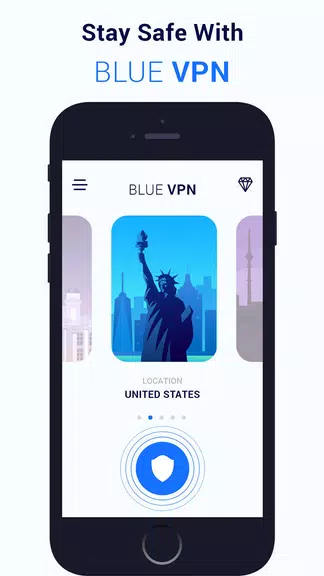 Blue VPN free Unlimited Bandwi Screenshot 3