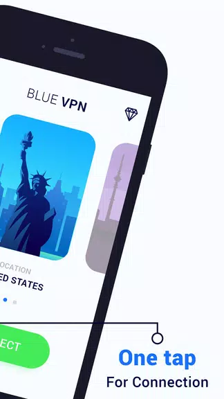 Blue VPN free Unlimited Bandwi Screenshot 2