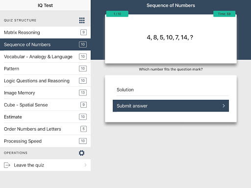 IQ Test - The Intelligence Quiz Screenshot 3