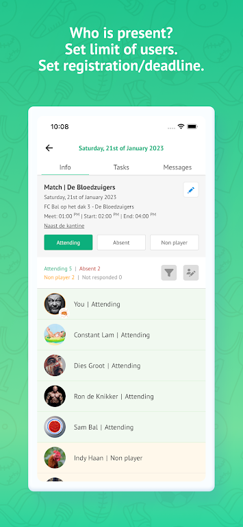 Teamy: app for sports teams Screenshot 2